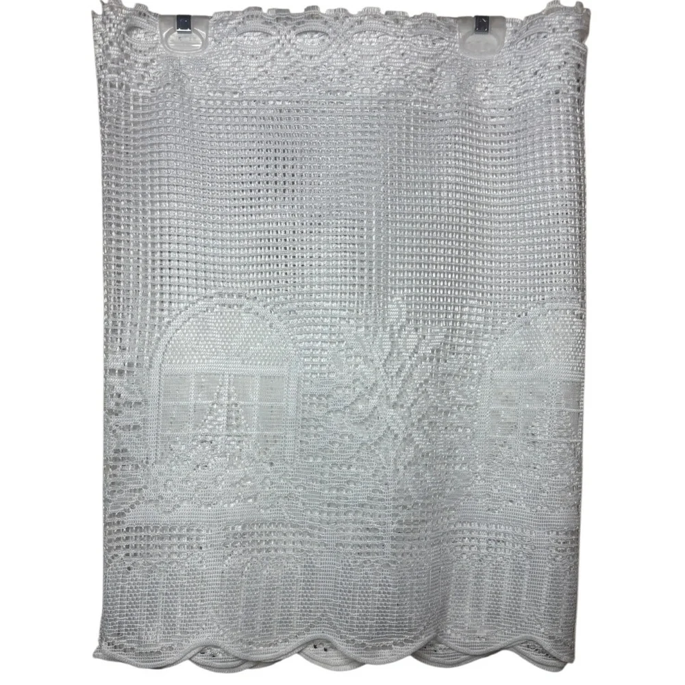 Cottage Lace Valance Curtain Vintage Lace Curtains Valances Cottage Core White